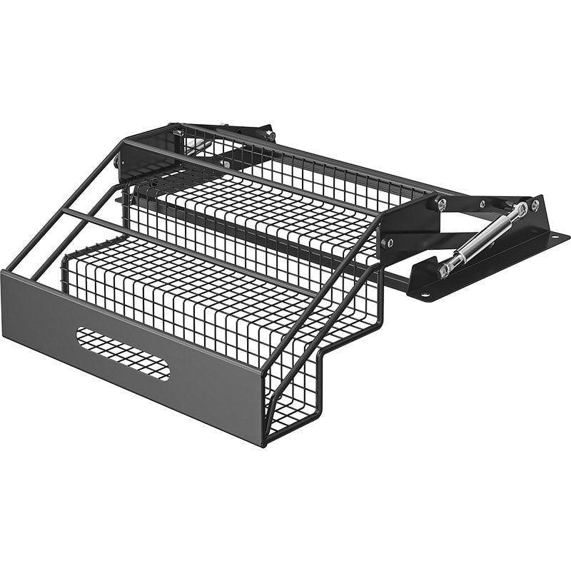 Pull-Down Cabinet Spice Rack, Multi-Tier Kitchen Organizer with Gas-Lift Assist, No-Drill Silent Storage Shelf