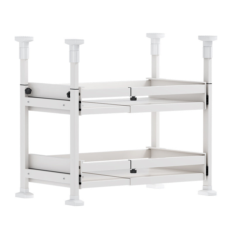 Under Cabinet Pull-Out Organizer, No-Drill Adjustable Kitchen Cabinet Drawer Basket for Pots, Dishes & Pantry Storage