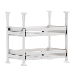 Under Cabinet Pull-Out Organizer, No-Drill Adjustable Kitchen Cabinet Drawer Basket for Pots