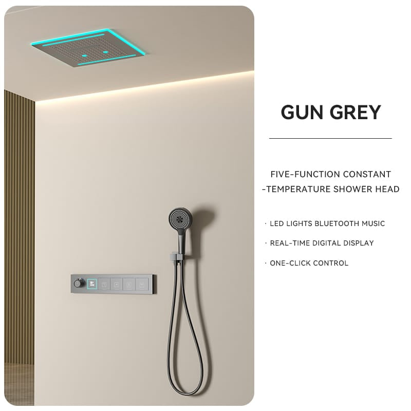 XYlivingstore 2025 Single-person version New Hidden shower system: Ultimate experience of ambient lighting and music