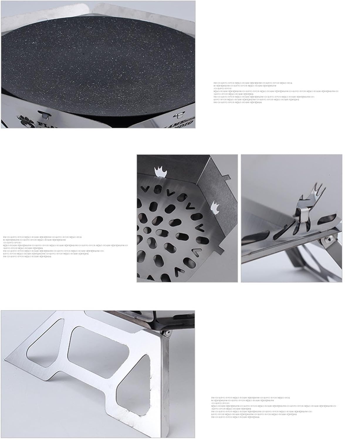 Charcoal Grill, Outdoor Fireplace, Hexagonal Campfire Wood Stove |Outdoor Fire Pit, Campfire Grill, Portable Camping Stove, Camping Camp Fire Grill, Charcoal Grill