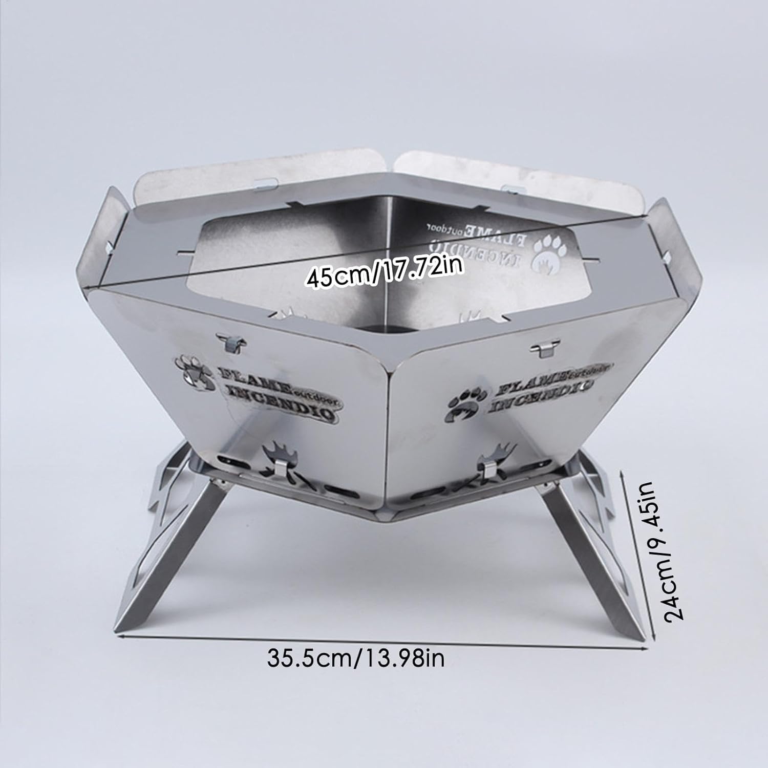 Charcoal Grill, Outdoor Fireplace, Hexagonal Campfire Wood Stove |Outdoor Fire Pit, Campfire Grill, Portable Camping Stove, Camping Camp Fire Grill, Charcoal Grill