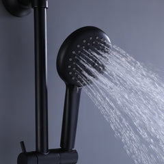 XYlivingstore Shower System with 10'' Rain Shower Head and 5-Setting Handheld Shower – Less Rough-in Valve