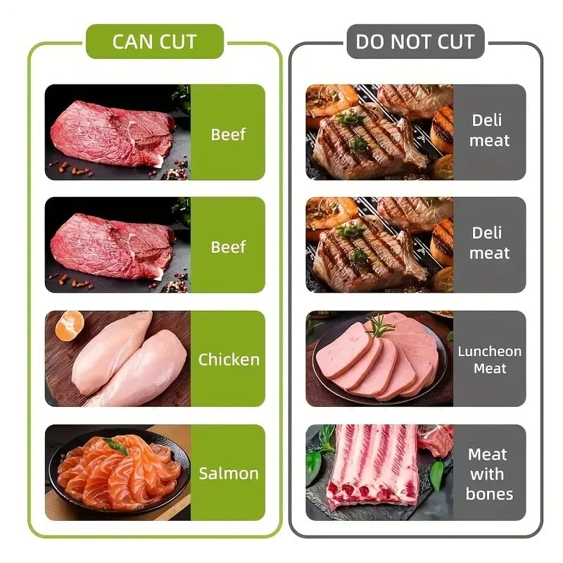 Manual Meat Slicer & Knife Sharpener Set – Stainless Steel, Perfect for Beef, Pork, Lamb – Ideal for Home Cooking & BBQ, Black