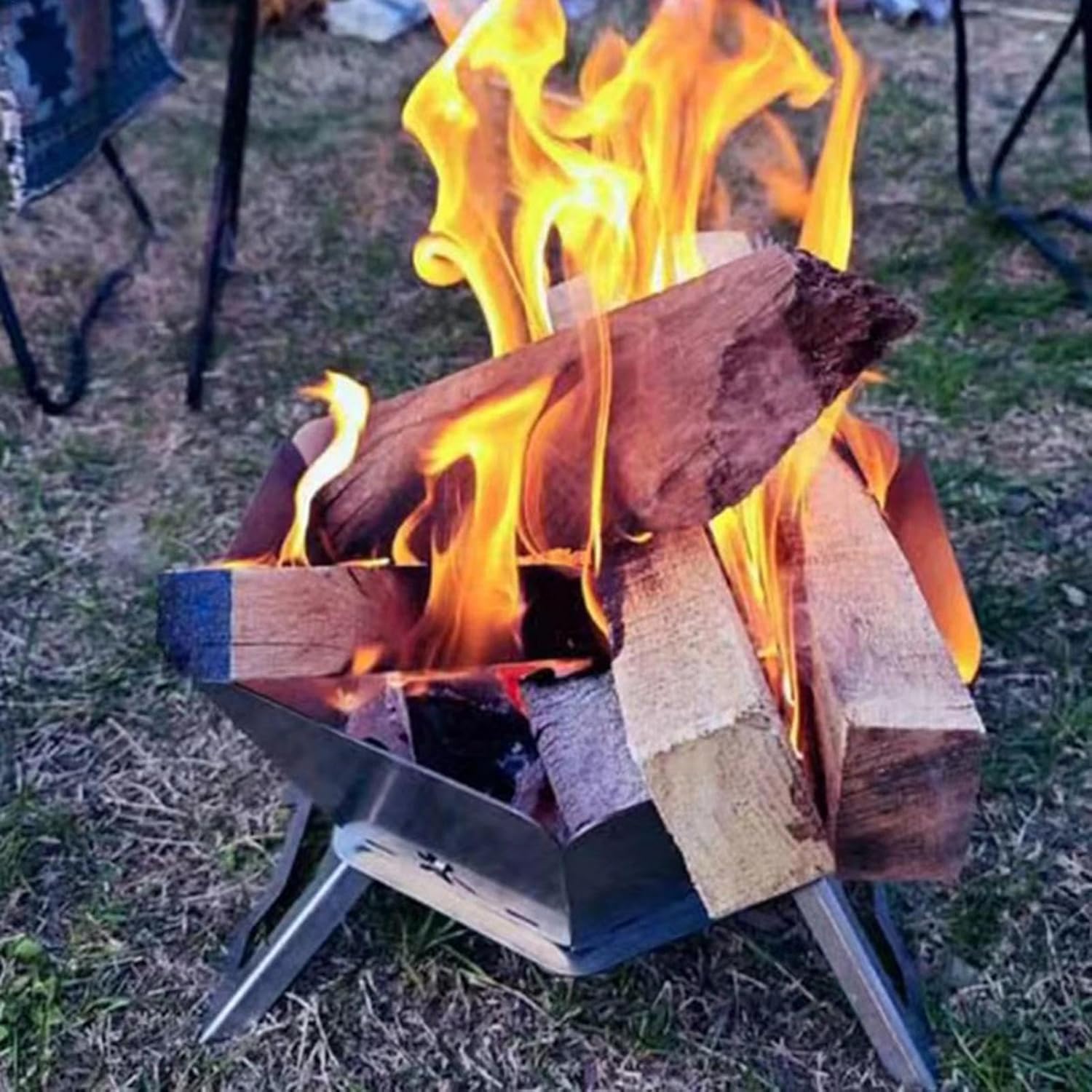 Charcoal Grill, Outdoor Fireplace, Hexagonal Campfire Wood Stove |Outdoor Fire Pit, Campfire Grill, Portable Camping Stove, Camping Camp Fire Grill, Charcoal Grill