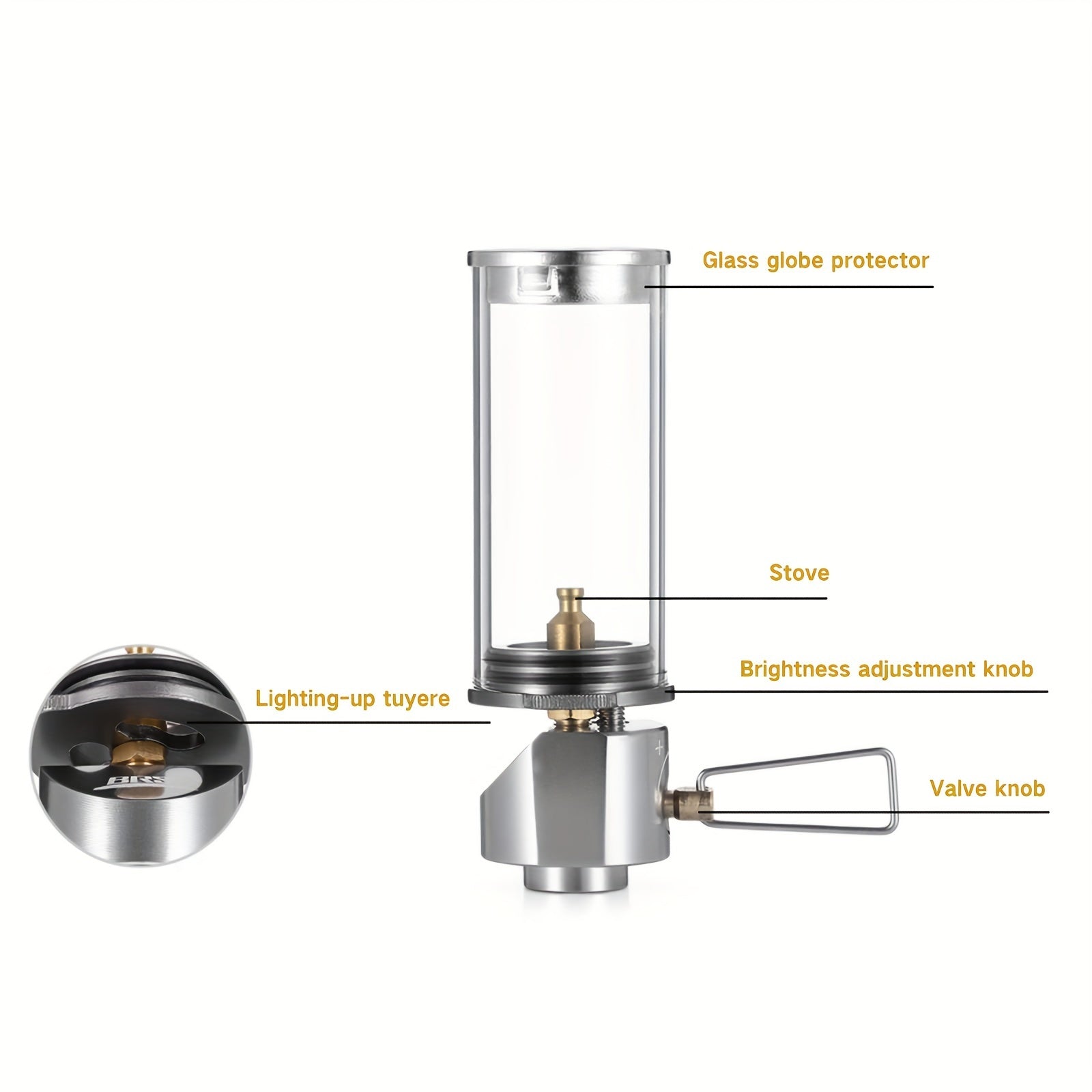 Dreamlike Fuel-Powered Camping Lantern | Compact Outdoor Tent Light, Durable & Energy-Efficient, Battery-Free for Hiking & Adventures