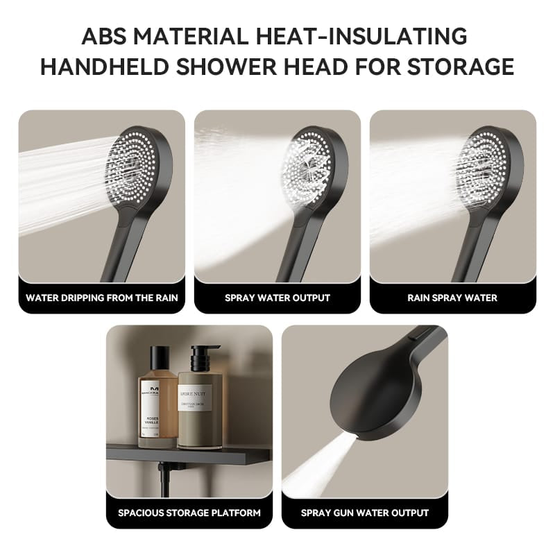 XYlivingstore 2025 Single-person version New Hidden shower system: Ultimate experience of ambient lighting and music