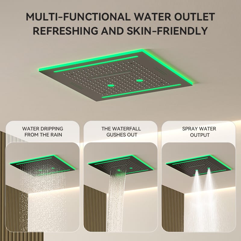 XYlivingstore 2025 Single-person version New Hidden shower system: Ultimate experience of ambient lighting and music