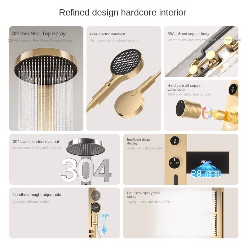 Matte Grey Thermostatic Shower Set | Concealed Wall-Mounted Design | Minimalist Luxury Bathroom Fixture