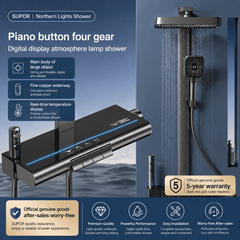 Aurora Smart Ambient Light Shower Set with Digital Display