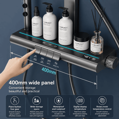 Aurora Smart Ambient Light Shower Set with Digital Display