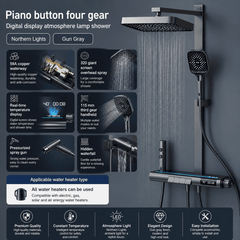 Aurora Smart Ambient Light Shower Set with Digital Display