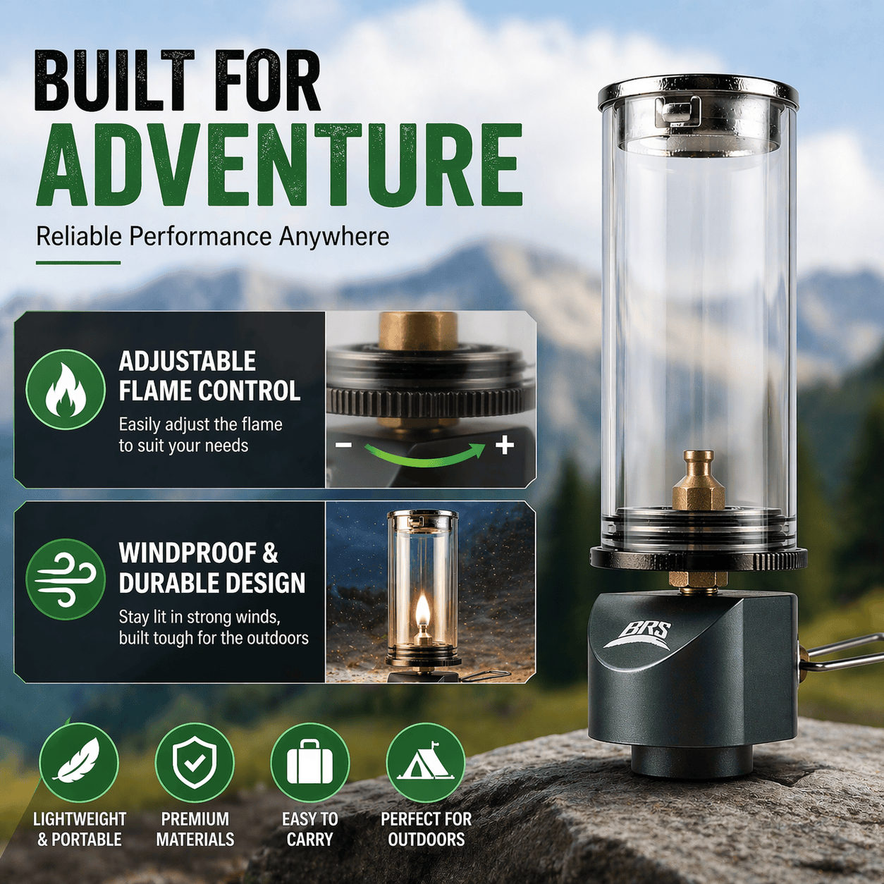 Dreamlike Fuel - Powered Camping Lantern | Compact Outdoor Tent Light, Durable & Energy - Efficient, Battery - Free for Hiking & Adventures