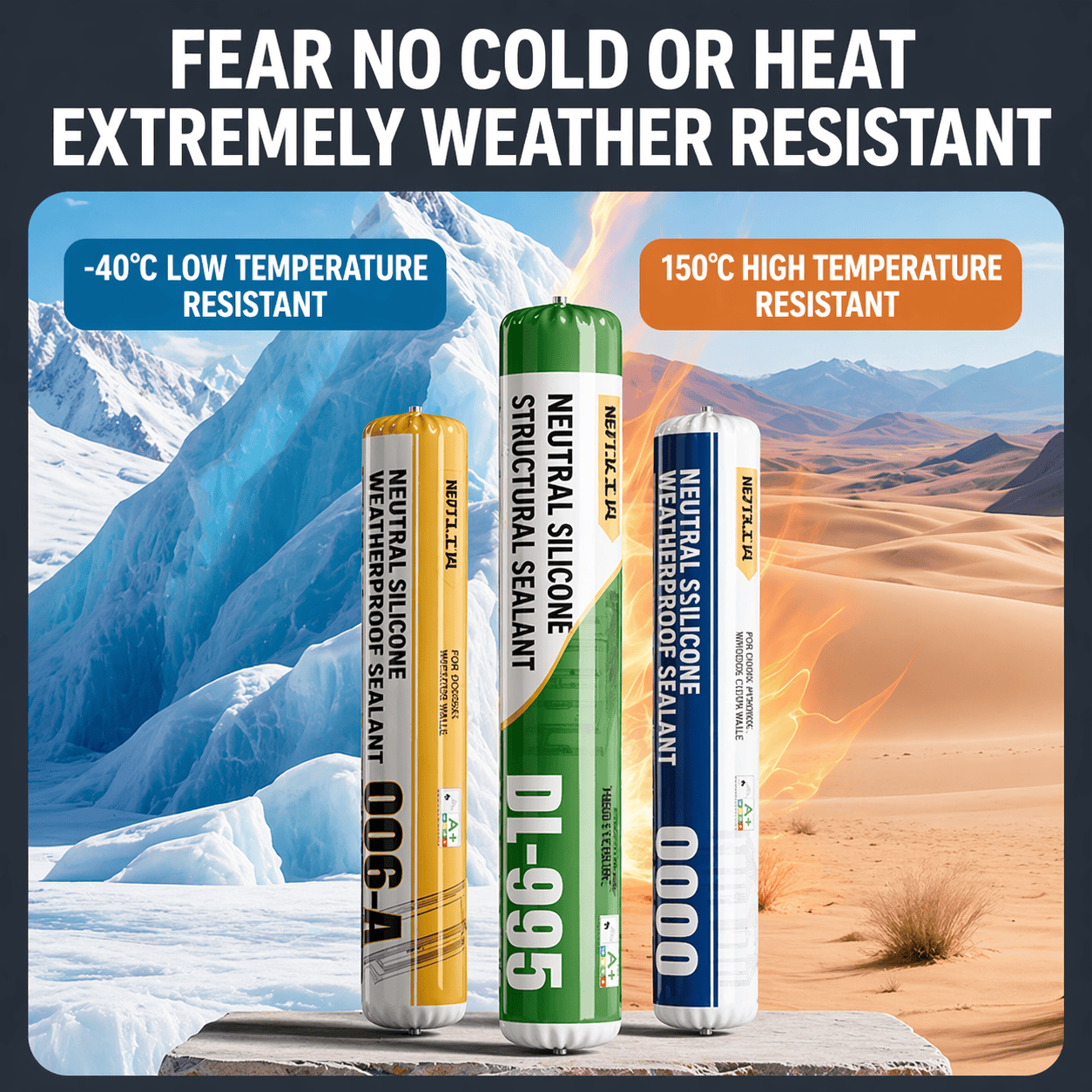 High - Strength 9900 Structural Silicone Sealant - Outdoor Weatherproof Adhesive for Windows & Doors
