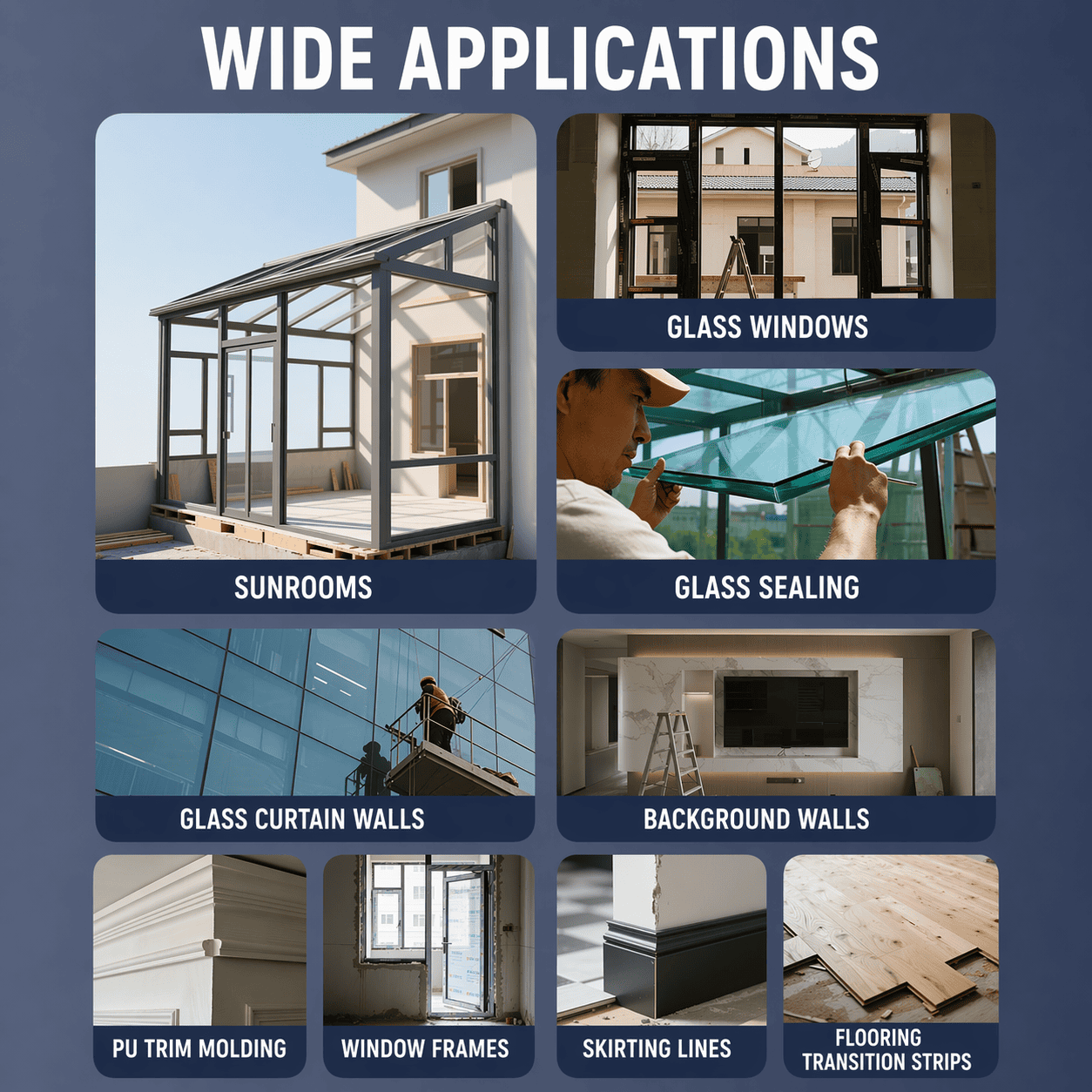 High - Strength 9900 Structural Silicone Sealant - Outdoor Weatherproof Adhesive for Windows & Doors