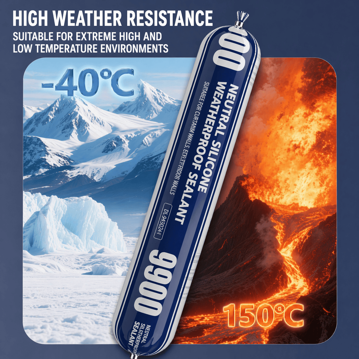 High - Strength 9900 Structural Silicone Sealant - Outdoor Weatherproof Adhesive for Windows & Doors