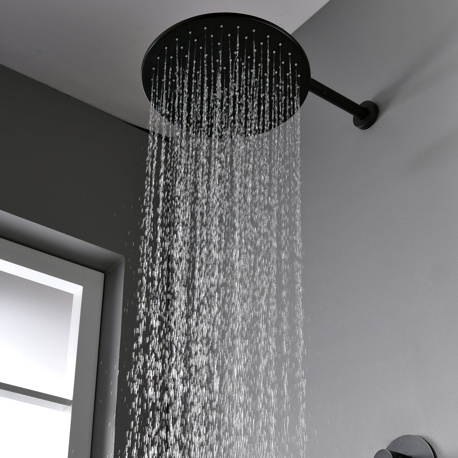 XYlivingstore Thermostatic Rainfall Shower System with Handheld Shower and Built-In Rough-in Valve