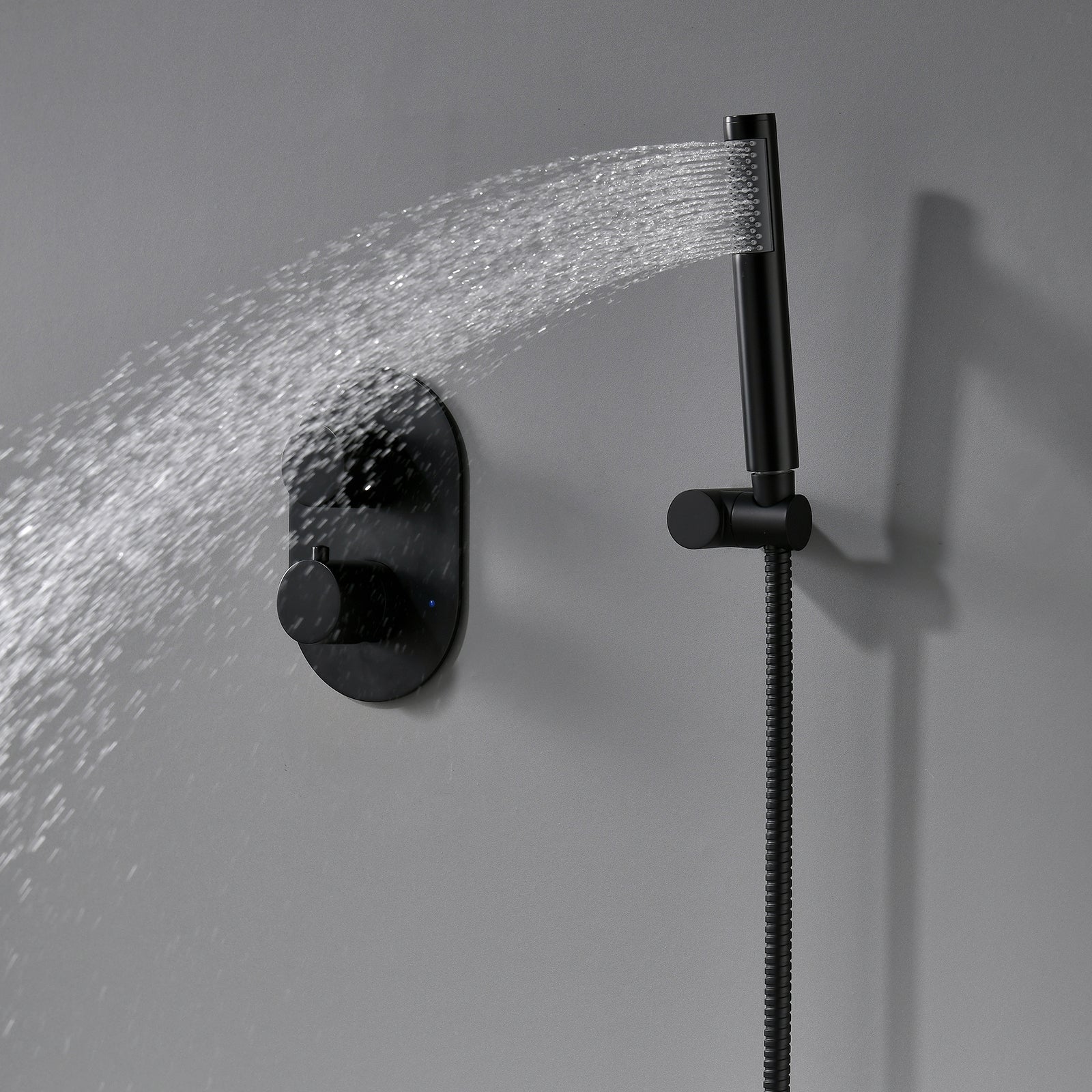 XYlivingstore Thermostatic Rainfall Shower System with Handheld Shower and Built-In Rough-in Valve
