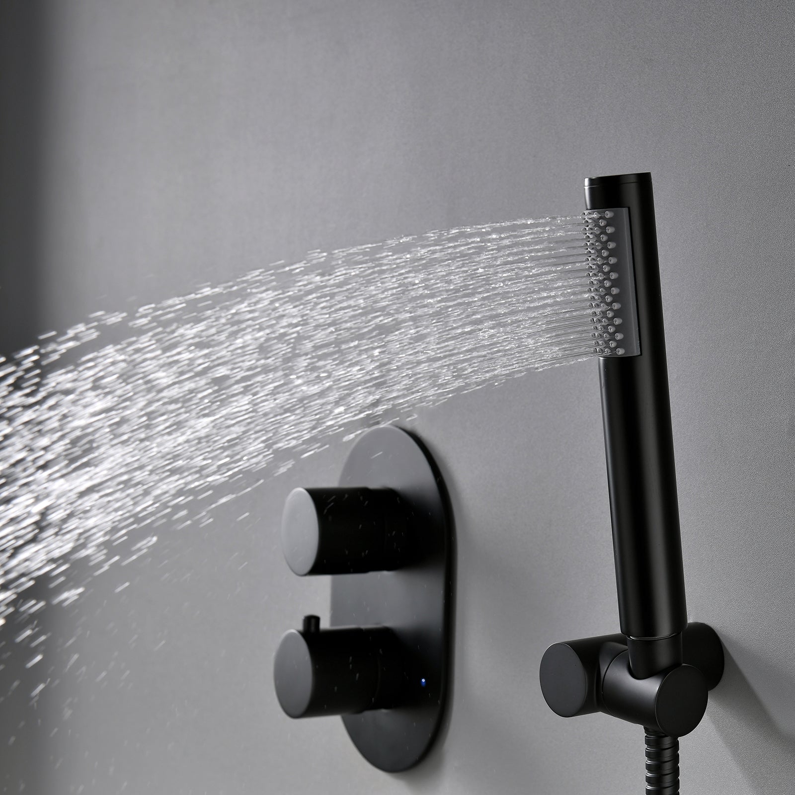 XYlivingstore Thermostatic Rainfall Shower System with Handheld Shower and Built-In Rough-in Valve