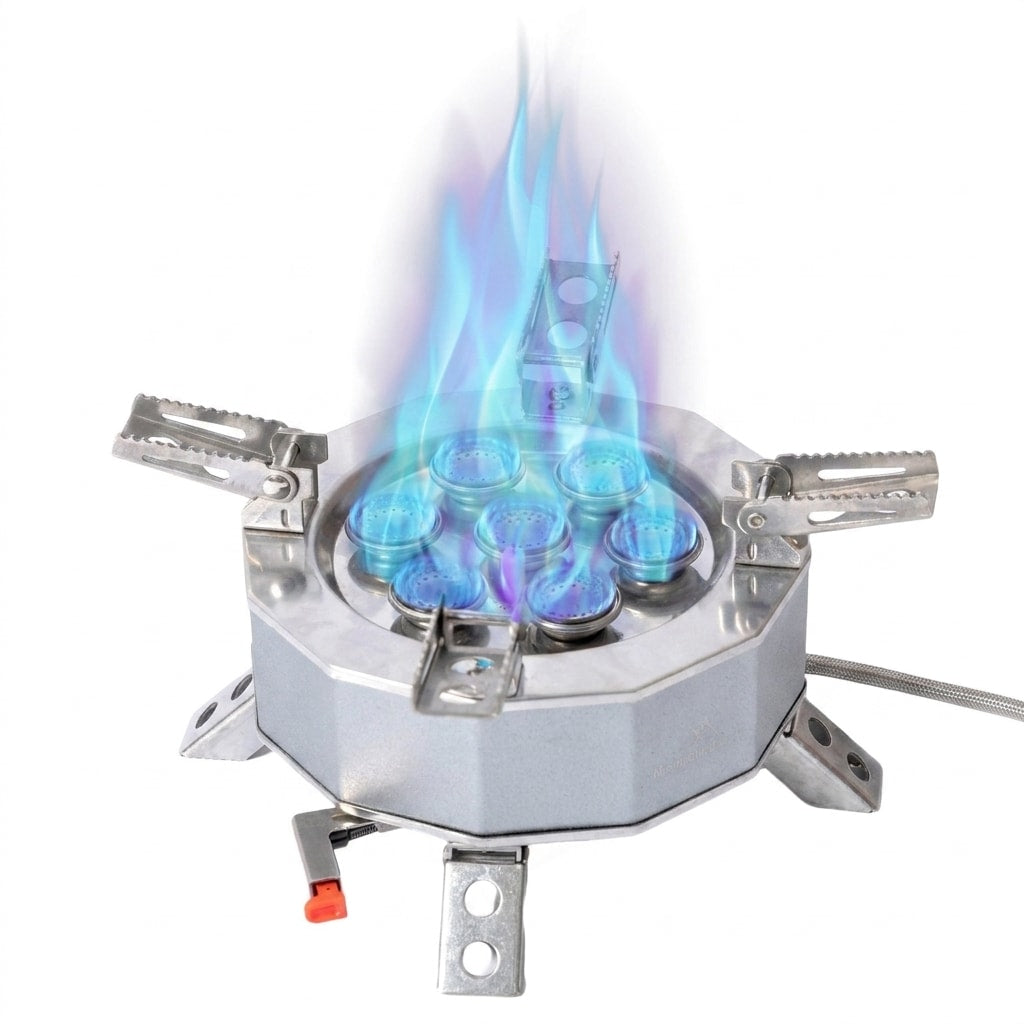 15800W/19800W Portable Gas Stove – High-Power Camping Burner for Outdoor Cooking & BBQ