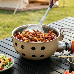 Portable Cassette Camping Stove with All-in-One Cooking Pot