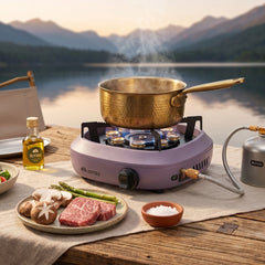 Portable Cassette Camping Stove Outdoor Tea Boiling Burner Split-Type Gas Stove Set for Camping and Picnic Cooking