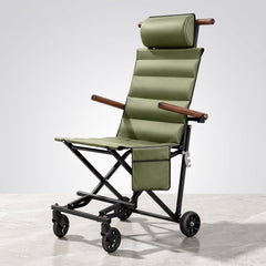 Folding Travel Chair with Wheels, Portable Multi-Function Mobility Chair for Outdoor Trips, Travel & Everyday Use