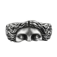 Vleee New Retro Ring: Brass Jesus Head design for Men and Women, crafted in Vintage Pure Copper.