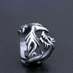 Vleee Innovative Open Dragon Ring: Personalized and Retro, a Men's Domineering Dragon Ring with a touch of Punk and Hip-Hop style.