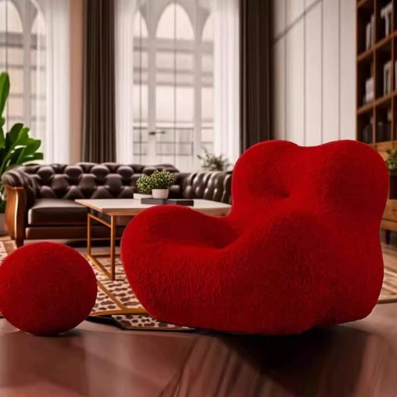 Nordic Luxury Hug Chair for Mom – Cozy Compressed Single Sofa for Living Room, Balcony & Lounge