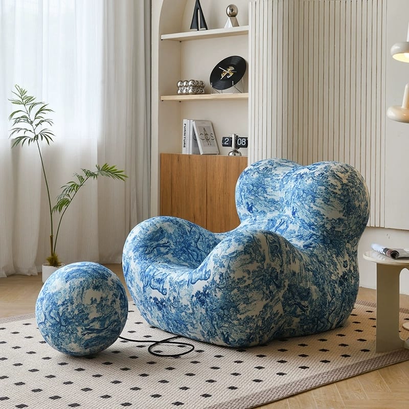 Nordic Luxury Hug Chair for Mom – Cozy Compressed Single Sofa for Living Room, Balcony & Lounge