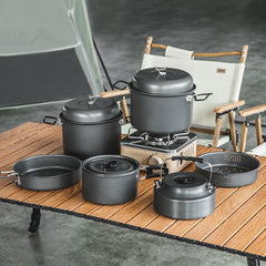 VLEEE Portable Butane Camping Gas Stove, Aluminum Alloy Outdoor Cooker for Camping & Travel