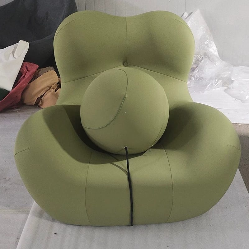 Nordic Luxury Hug Chair for Mom – Cozy Compressed Single Sofa for Living Room, Balcony & Lounge