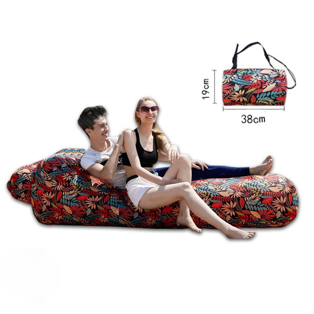 Portable Inflatable Lounger Sofa for Camping, Beach, Hiking & Outdoor Use – Quick Auto Air Mattress, Waterproof Anti-Tilt Air Couch for Travel & Picnic