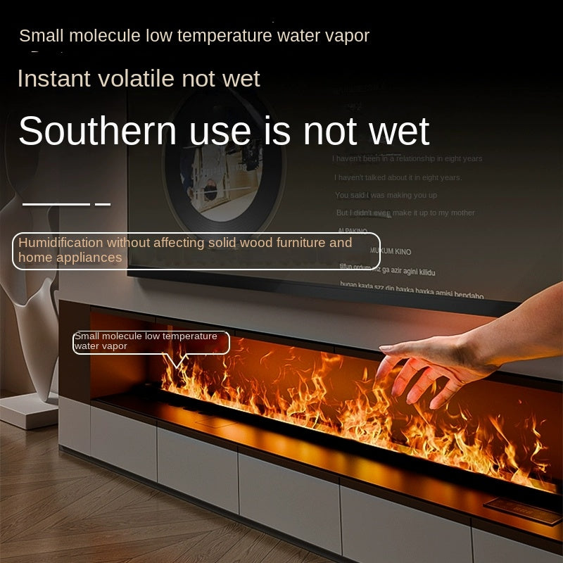 Modern 3D Steam Fireplace Insert – Decorative Atomized Electric Humidifier for Home & Wall-Mounted Interiors