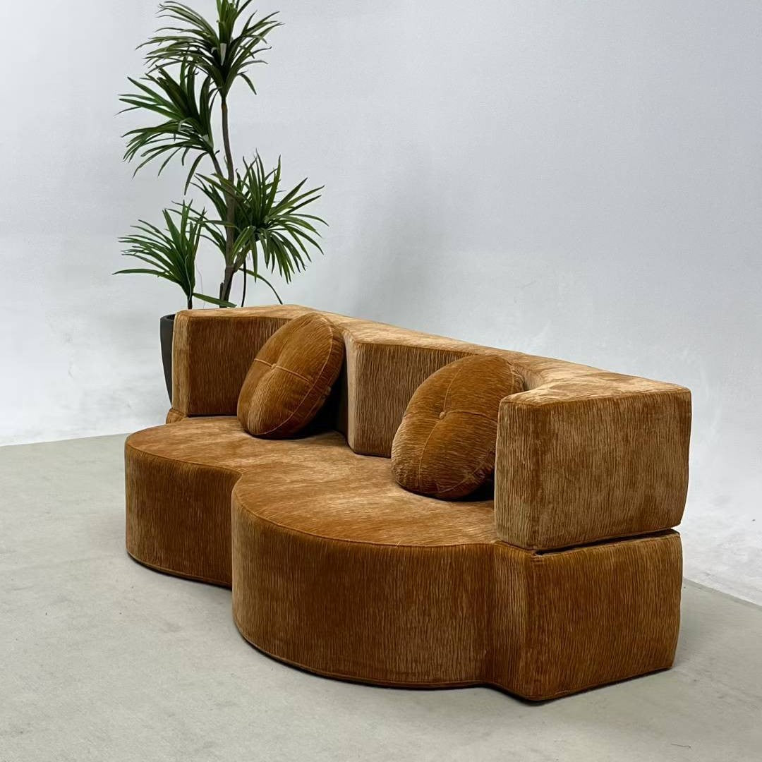2025 Vacuum-Compressed Foldable Sofa Bed – Retro Fabric Couch for Small Spaces