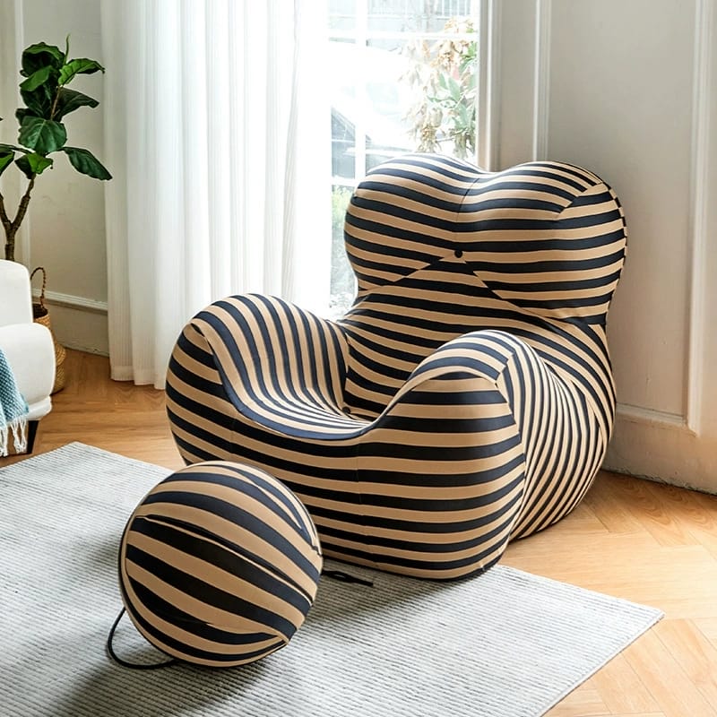 Nordic Luxury Hug Chair for Mom – Cozy Compressed Single Sofa for Living Room, Balcony & Lounge