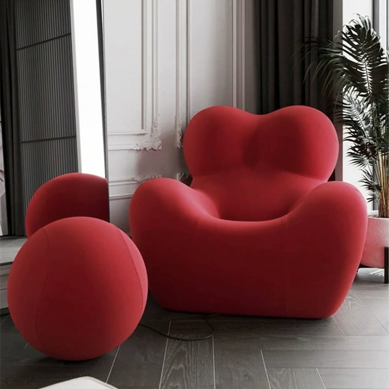 Nordic Luxury Hug Chair for Mom – Cozy Compressed Single Sofa for Living Room, Balcony & Lounge