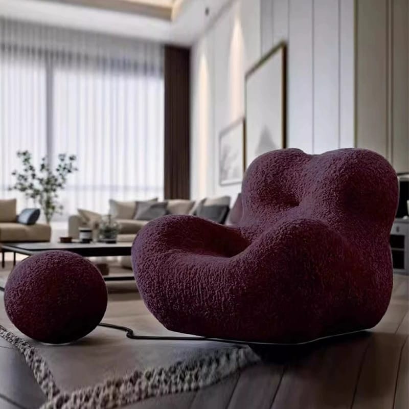 Nordic Luxury Hug Chair for Mom – Cozy Compressed Single Sofa for Living Room, Balcony & Lounge