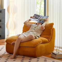 Vacuum-Compressed Lazy Sofa Chair – Washable Feather Cushion Seat for Small Living Spaces
