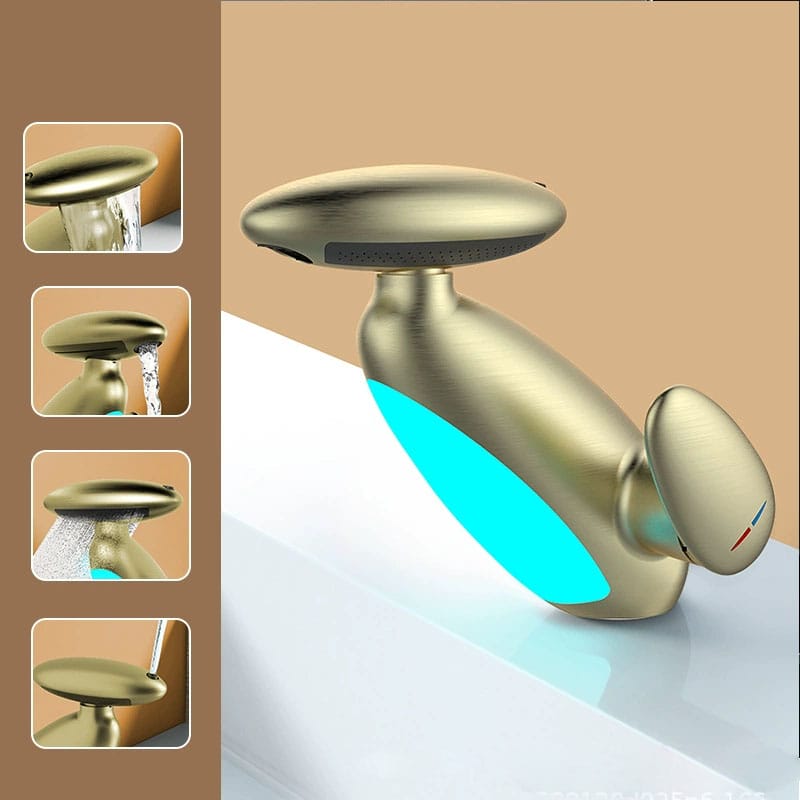 Modern 4-Function Basin Mixer Tap with Hot/Cold Water Control – Premium Bathroom Sink Faucet