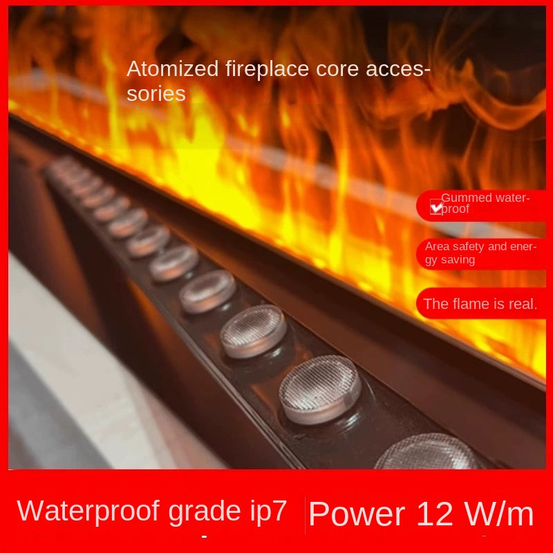 Modern 3D Steam Fireplace Insert – Decorative Atomized Electric Humidifier for Home & Wall-Mounted Interiors