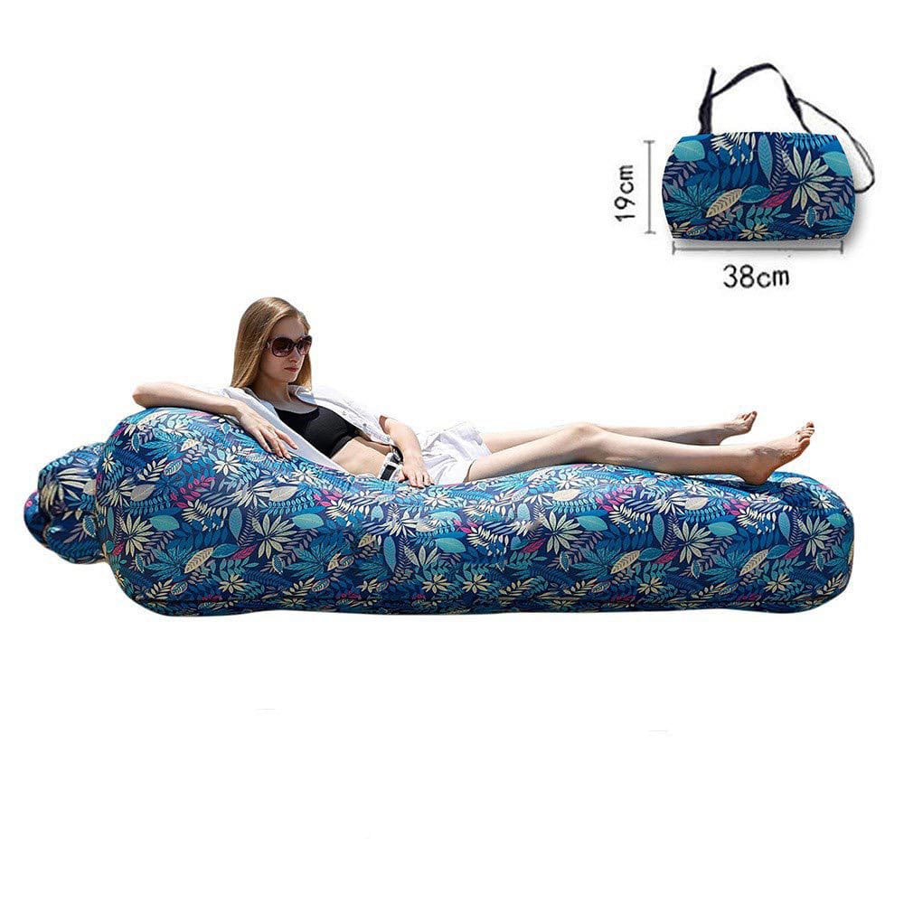 Portable Inflatable Lounger Sofa for Camping, Beach, Hiking & Outdoor Use – Quick Auto Air Mattress, Waterproof Anti-Tilt Air Couch for Travel & Picnic