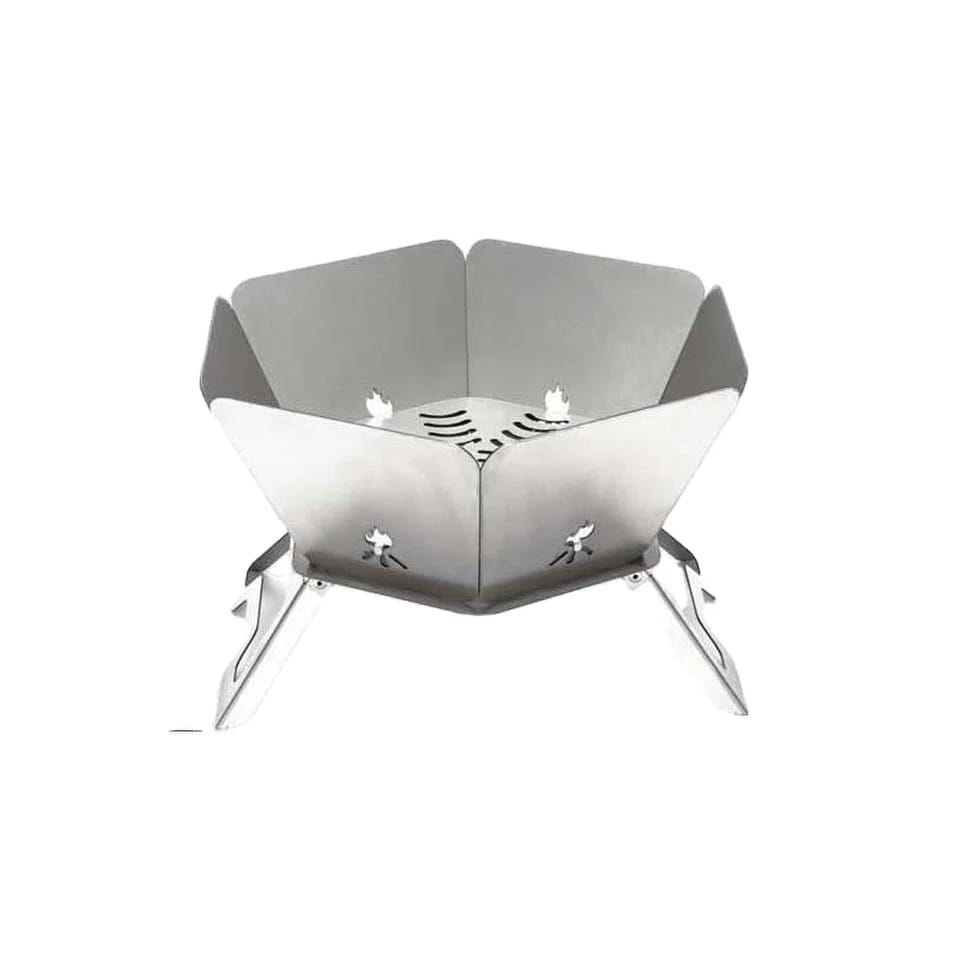 Portable Hexagonal Charcoal Grill and Outdoor Fire Pit for Camping