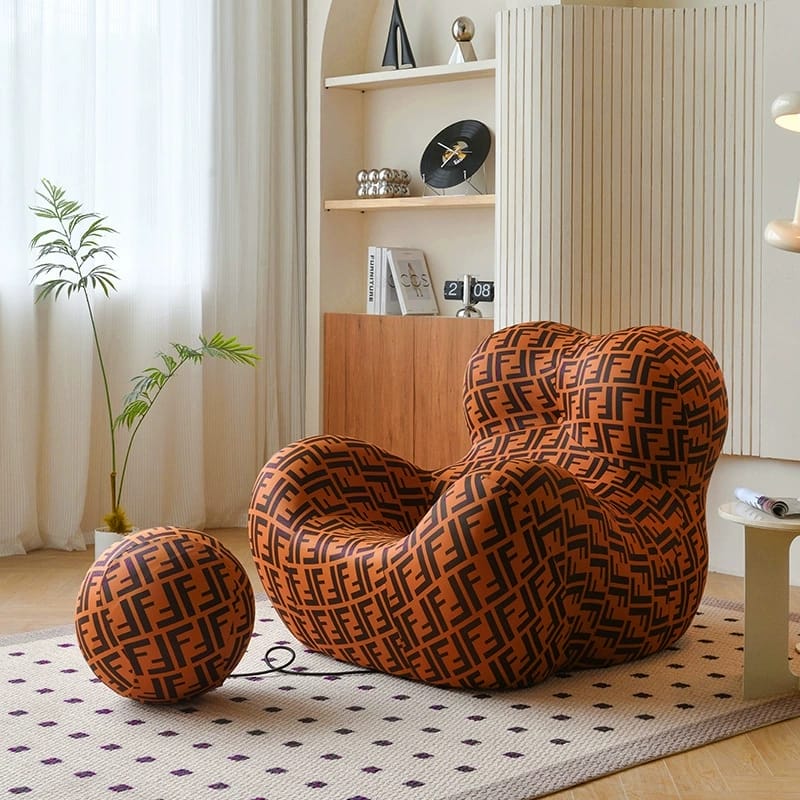Nordic Luxury Hug Chair for Mom – Cozy Compressed Single Sofa for Living Room, Balcony & Lounge