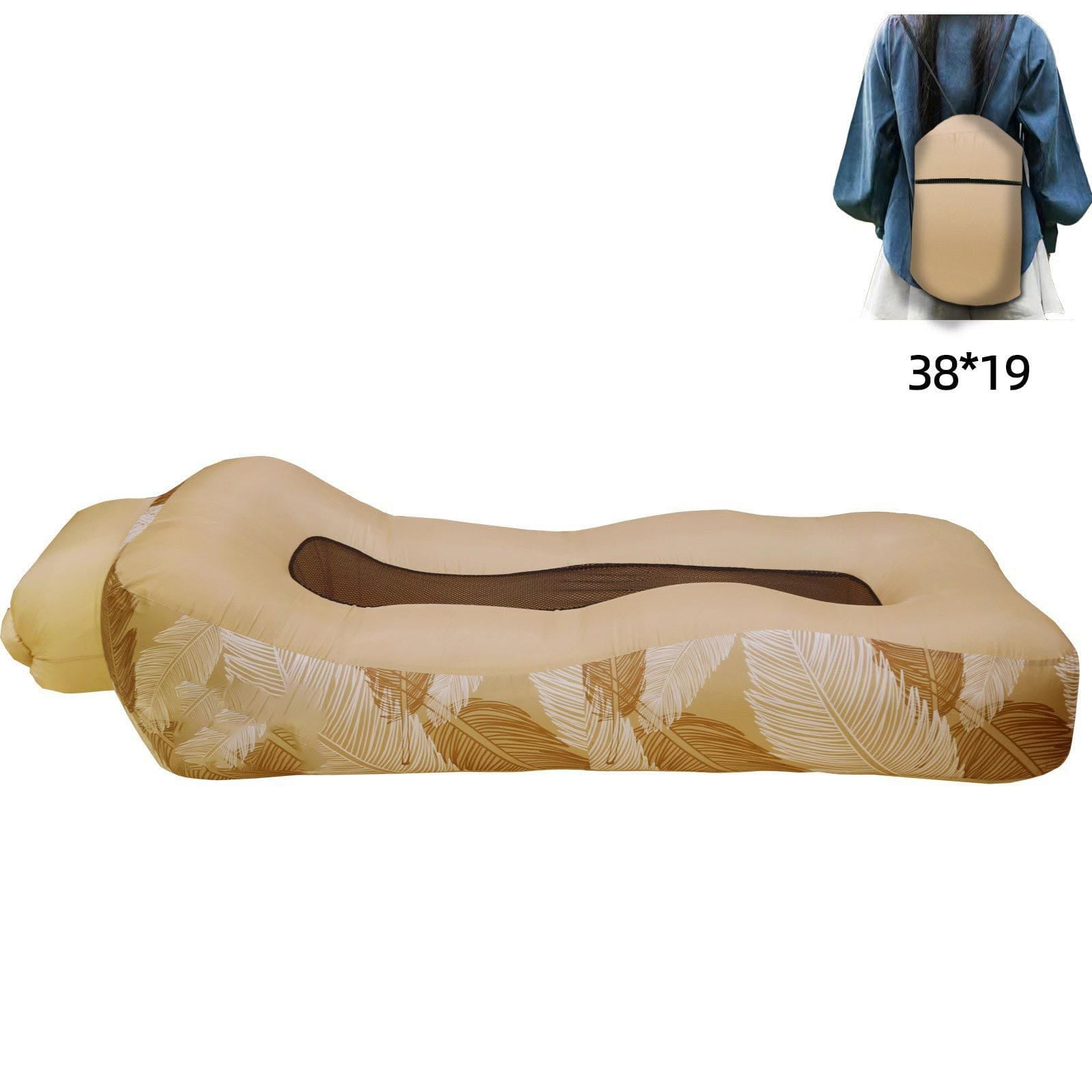 Portable Inflatable Lounger Sofa for Camping, Beach, Hiking & Outdoor Use – Quick Auto Air Mattress, Waterproof Anti-Tilt Air Couch for Travel & Picnic