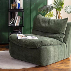 Vacuum-Compressed Lazy Sofa Chair – Washable Feather Cushion Seat for Small Living Spaces