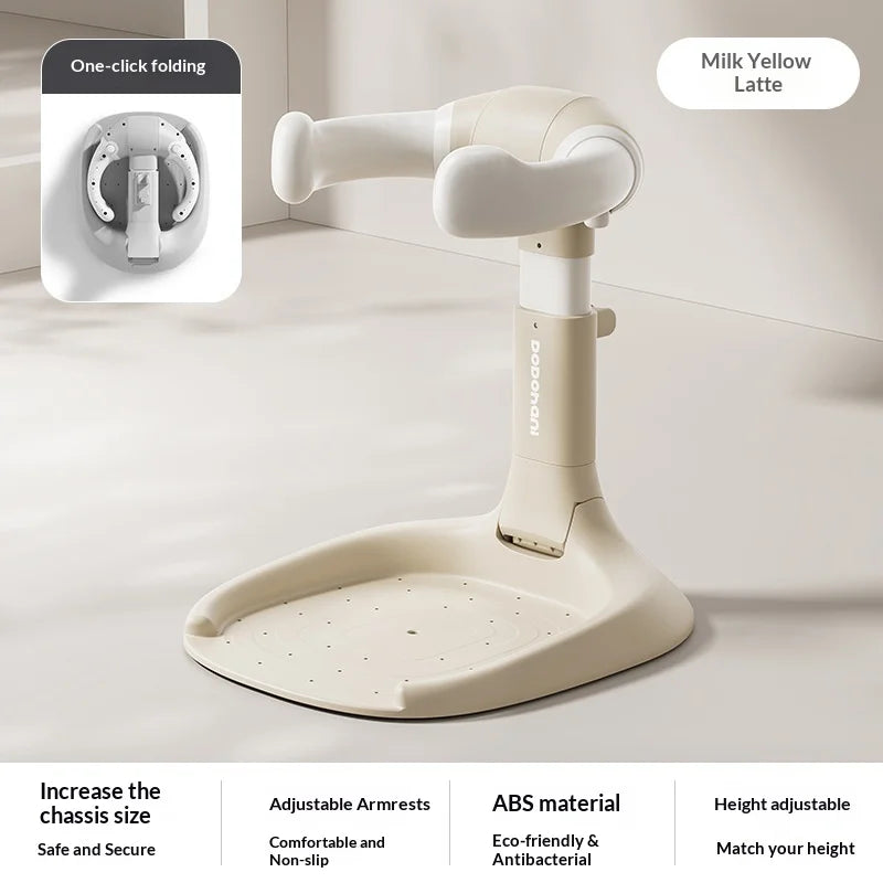 Foldable Baby Bathtub with Non-Slip Seat for Newborns and Toddlers