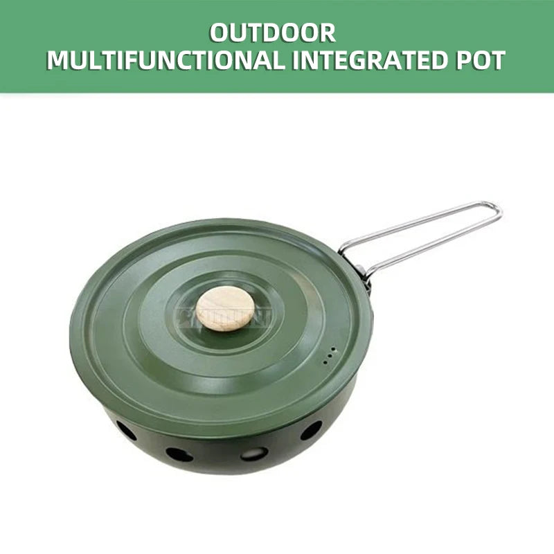 Portable Cassette Stove with All‑in‑One Cooking Pot for Camping & Picnic