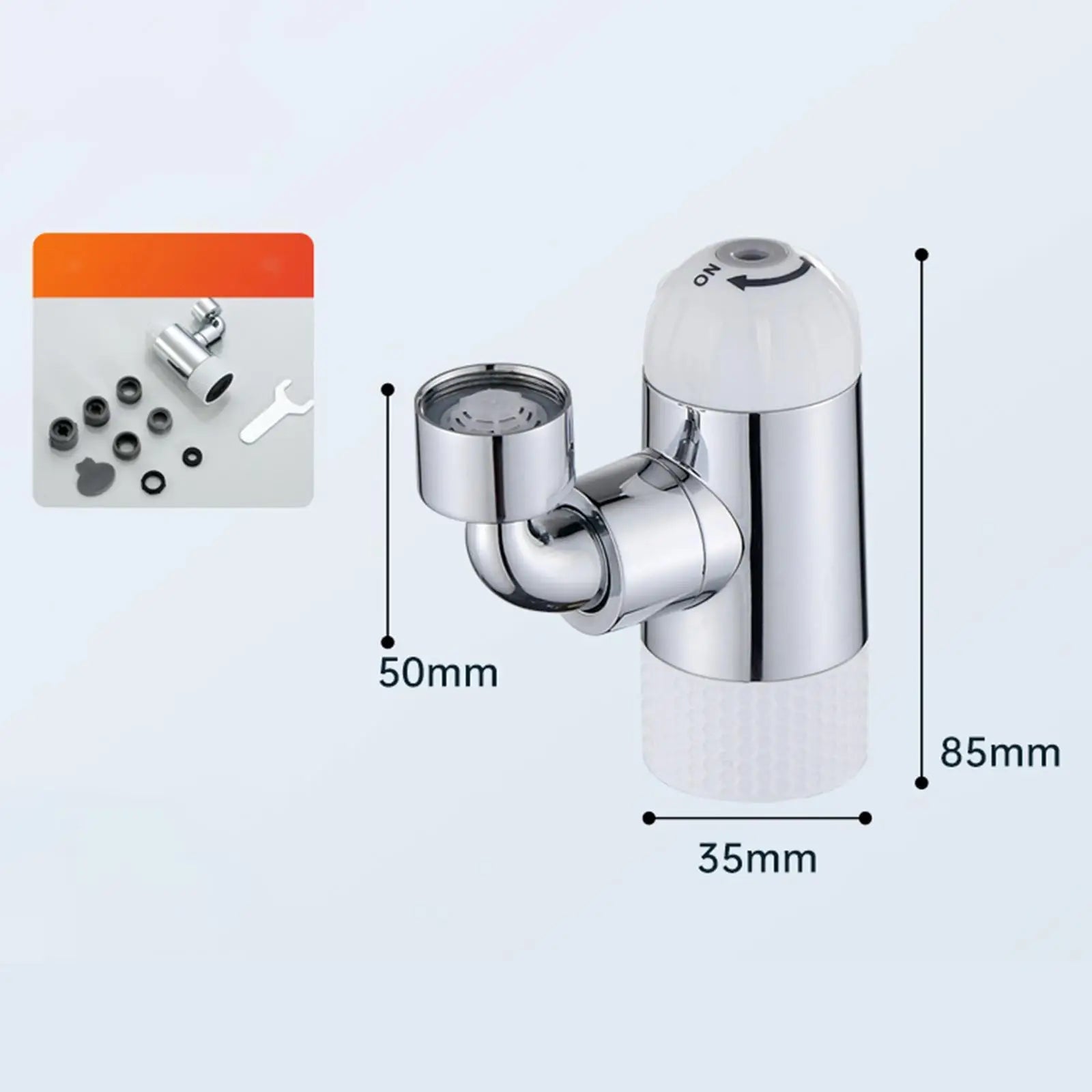 Swivel Faucet Aerator Kitchen Sink Aerator Rotating Sink Extension, Faucet Attachment for Home Restroom Laundry Room Lavatory